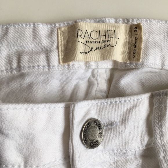 Rachel Roy Women Size 30 Crop Skinny White Jeans - Picture 4 of 10